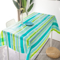 cheap printed striped pe vinyl tablecloth